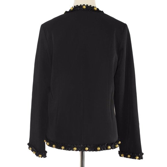 VICTOR COSTA Black Bead Embellished Blazer - Picture 3 of 5